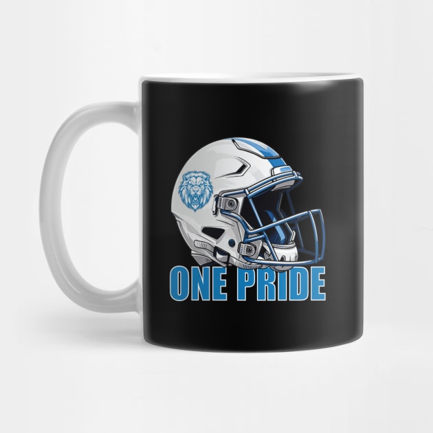 One Pride Detroit Lions Helmet by vectrus